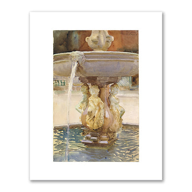 John Singer Sargent, Spanish Fountain, 1912, The Metropolitan Museum of Art, New York. Fine Art Prints in various sizes by Museums.Co