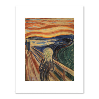 Edvard Munch, The Scream, 1893, National Gallery and Munch Museum, Oslo, Norway. Fine Art Prints in various sizes by Museums.Co