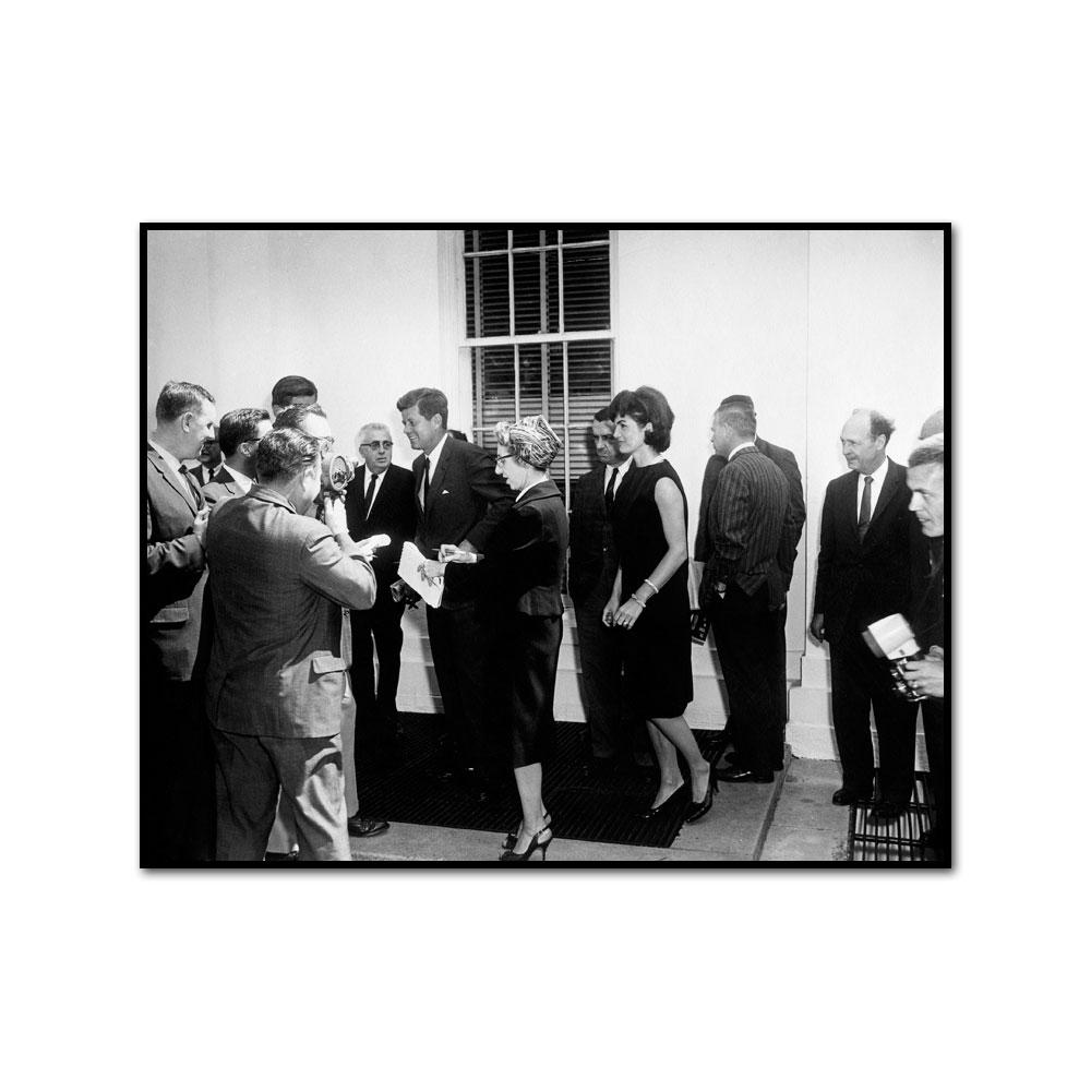 President John F. Kennedy and First Lady Jacqueline Kennedy Bid Farewell to Prince Rainier III and Princess Grace of Monaco