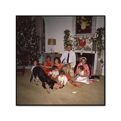 Cecil Stoughton, Extended Family Gathers at the Mantle on Christmas Day at the Residence of C. Michael Paul in Palm Beach, Florida, 12/25/1962, color photograph, National Archives. Fine Art Prints in various sizes by Museums.Co