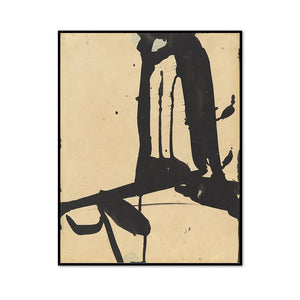 Franz Kline, Untitled, 1940s-1950s, Framed Art Print with black frame in 3 sizes by Museums.Co