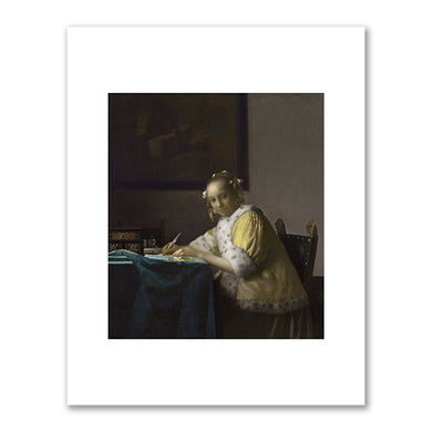 Johannes Vermeer, A Lady Writing, c. 1665, National Gallery of Art, Washington DC. Fine Art Prints in various sizes by Museums.Co