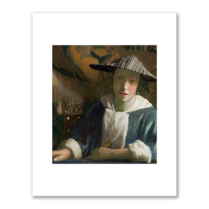 Johannes Vermeer, Girl with a Flute, circa 1665-1670, National Gallery of Art, Washington DC. Fine Art Prints in various sizes by Museums.Co