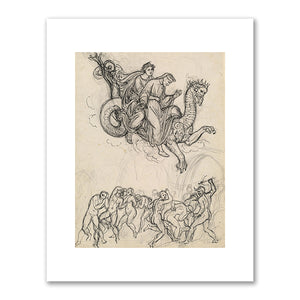 Joseph Anton Koch, Dante and Virgil Riding on the Back of Geryon, c. 1821, National Gallery of Art, Washington DC. Fine Art Prints in various sizes by Museums.Co