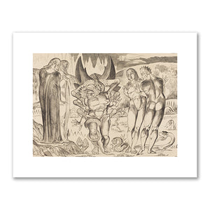 William Blake, The Circle of the Thieves; Agnolo Brunelleschi Attacked by a Six-Footed Serpent, 1827, National Gallery of Art, Washington DC. Fine Art Prints in various sizes by Museums.Co