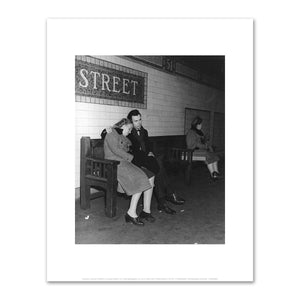 Unknown, Couple on Bench in Subway Station, ca. 1943, Fine Art Prints in various sizes by Museums.Co