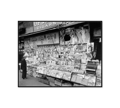 Newsstand, 32nd Street and Third Avenue, Manhattan by Berenice Abbott Artblock