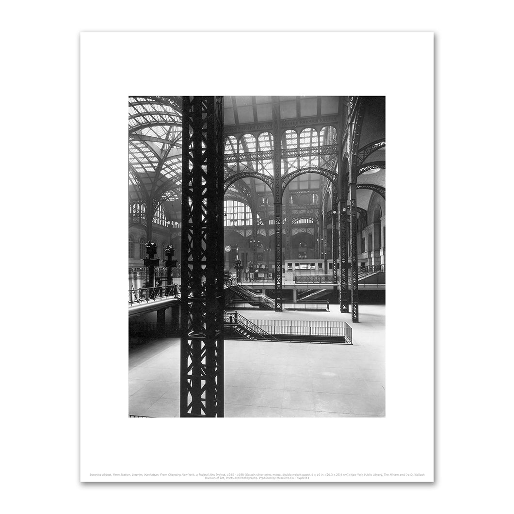 Berenice Abbott, Penn Station, Interior, Manhattan. From Changing New York, a Federal Arts Project, 1935 - 1938, Fine Art Prints in various sizes by Museums.Co