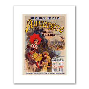 Jules Chéret, Poster for la Compagnie P.-L.-M. L'Auvergne. Auvergne railway, from Les Maîtres de l'affiche, Volume 4, 1898, New York Public Library. Fine Art Prints in various sizes by Museums.Co