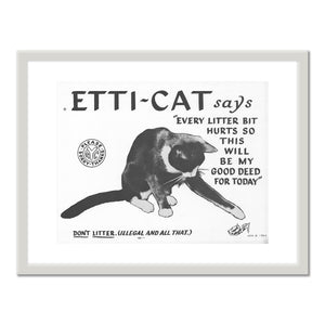 Etti-Cat says... Don't Litter. (Illegal and all that.) by Jo Mary McCormick