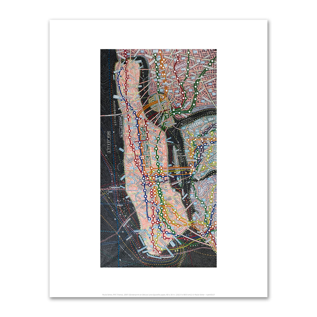 Paula Scher, NYC Transit, 2007, Fine Art Print in various sizes by Museums.Co