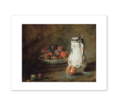 Jean-Baptiste Simeon Chardin, A Bowl of Plums, ca. 1728, Fine Art Prints in various sizes by Museums.Co