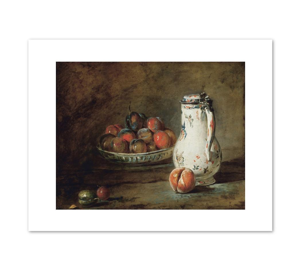 Jean-Baptiste Simeon Chardin, A Bowl of Plums, ca. 1728, Fine Art Prints in various sizes by Museums.Co
