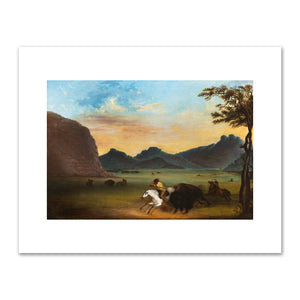 Alfred Jacob Miller, Buffalo Hunt, c. 1839, Philbrook Museum of Art, Tulsa, Oklahoma. Fine Art Prints in various sizes by Museums.Co
