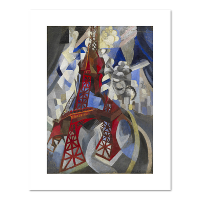 Robert Delaunay, Red Eiffel Tower (La tour rouge), 1911–12, Fine Art Print in various sizes by Museums.Co