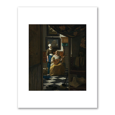 The Love Letter (De liefdesbrief) by Johannes Vermeer