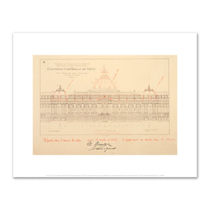 Charles Louis Girault, Petit Palais des Beaux-Arts. Elevation of the posterior façade, about 1900, Fine Art prints in various sizes by Museums.Co