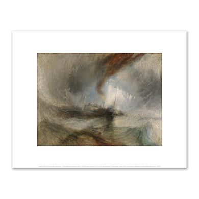Joseph Mallord William Turner, Snow Storm - Steam-Boat off a Harbour's Mouth, exhibited 1842, Tate Britain, London. Fine Art Prints in various sizes by Museums.Co