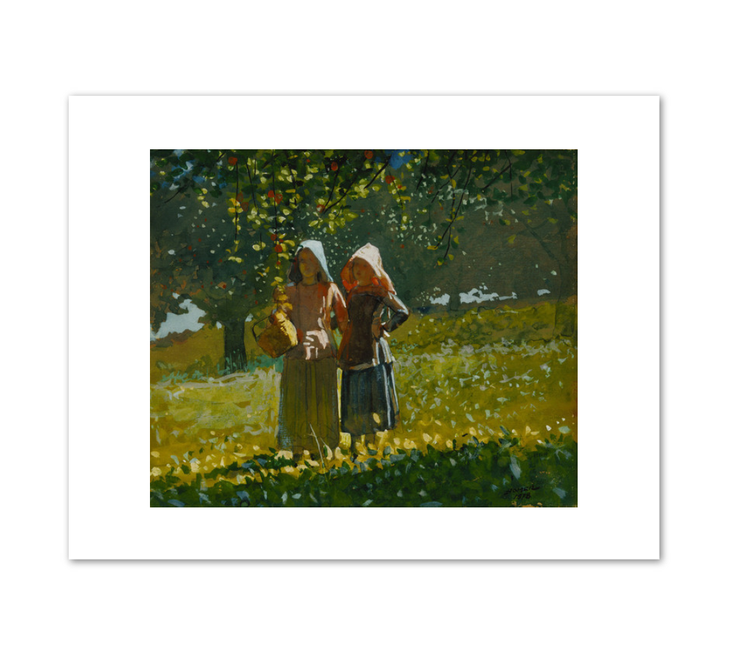 Winslow Homer, Apple Picking, 1878, Fine Art Prints in various sizes by Museums.Co