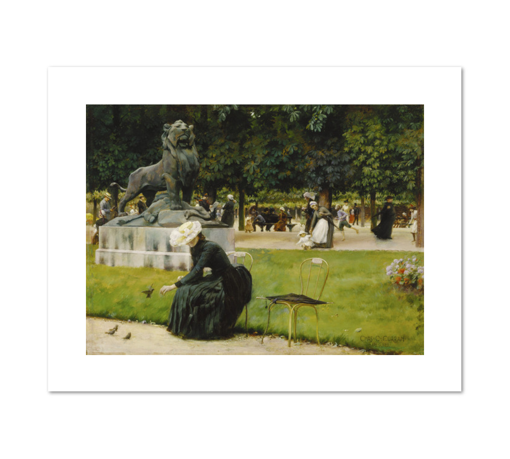 Charles Courtney Curran, In the Luxembourg (Garden), 1889, Fine Art Prints in various sizes by Museums.Co