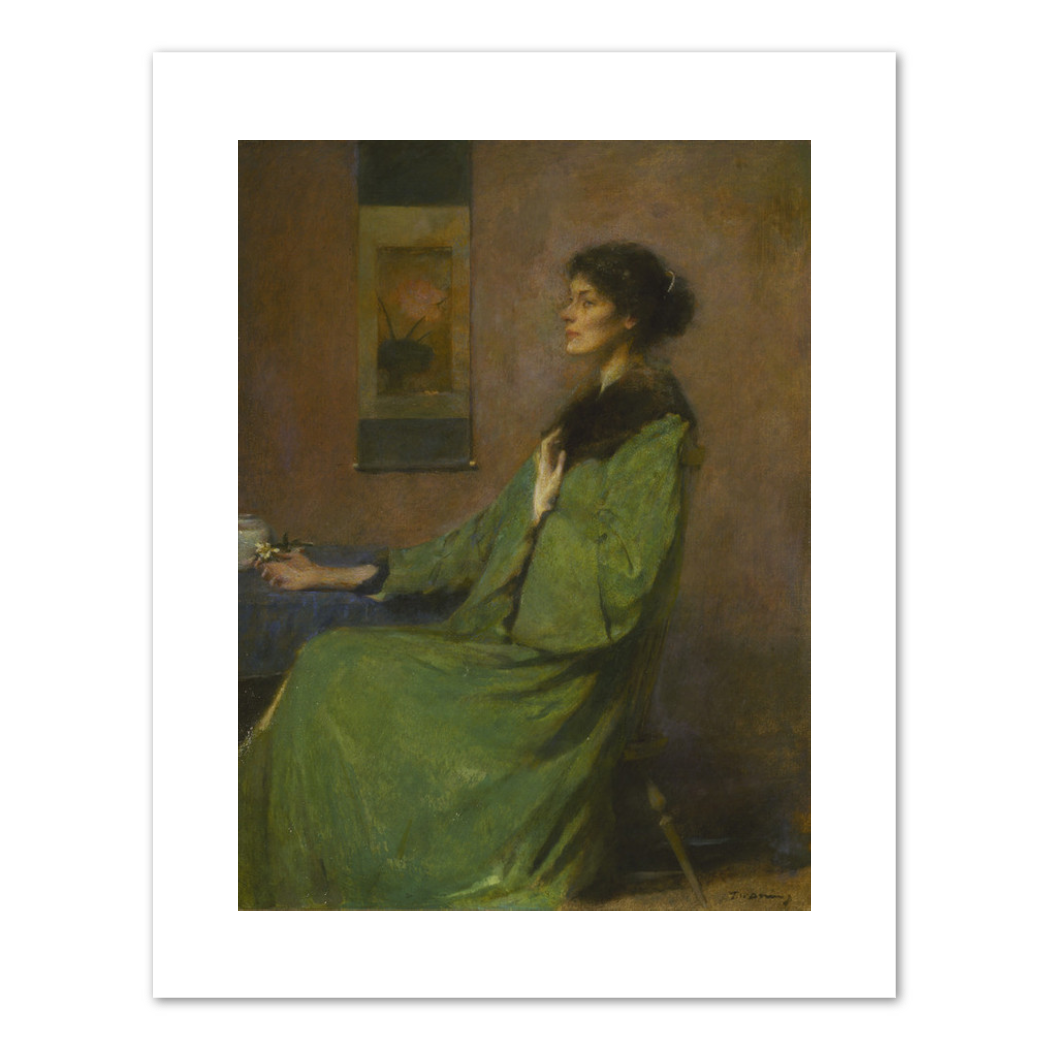 Thomas Wilmer Dewing, Portrait of a Lady Holding a Rose, 1912, Fine Art Prints in various sizes by Museum .Co