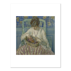 Frederick Frieseke, Unraveling Silk, c. 1915, Fine Art Print in various sizes by Museums.Co