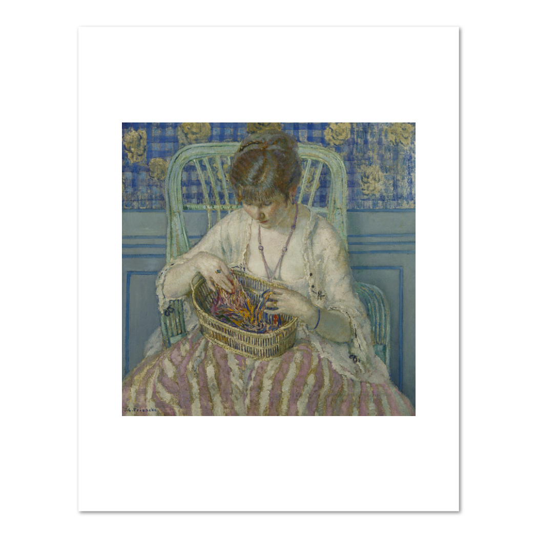 Frederick Frieseke, Unraveling Silk, c. 1915, Fine Art Print in various sizes by Museums.Co