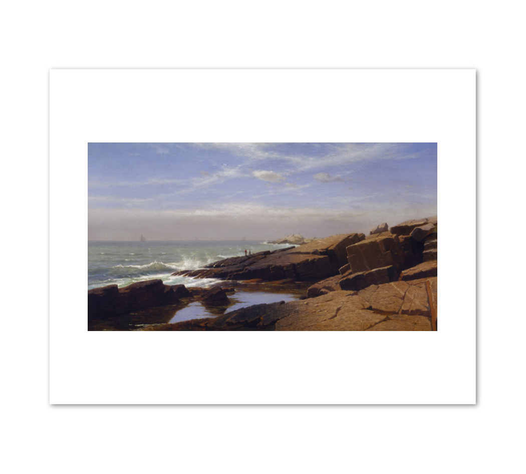 William Stanley Haseltine, Rocks at Nahant, 1864, Fine Art Prints in various sizes by Museums.Co