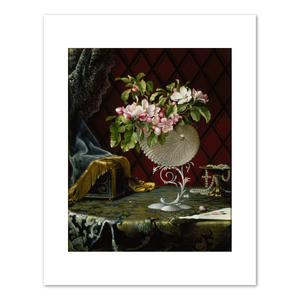 Martin Johnson Heade, Still Life with Apple Blossoms in a Nautilus Shell, 1870, Fine Art Prints in various sizes by Museums.Co