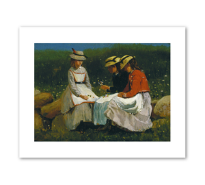 Winslow Homer, Girls in a Landscape, c. 1873, Fine Art Prints in various sizes by Museums.Co