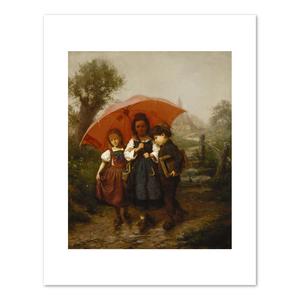 Henry Mosler, Children under a Red Umbrella, 1865, Terra Foundation for American Art. Fine Art Prints in various sizes by Museums.Co