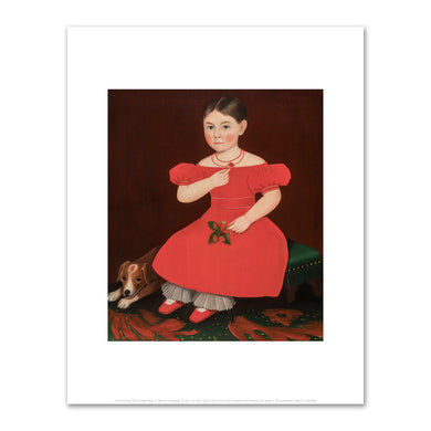 Ammi Phillips, Girl in a Red Dress, c. 1835, Terra Foundation for American Art. Fine Art Prints in various sizes by Museums.Co