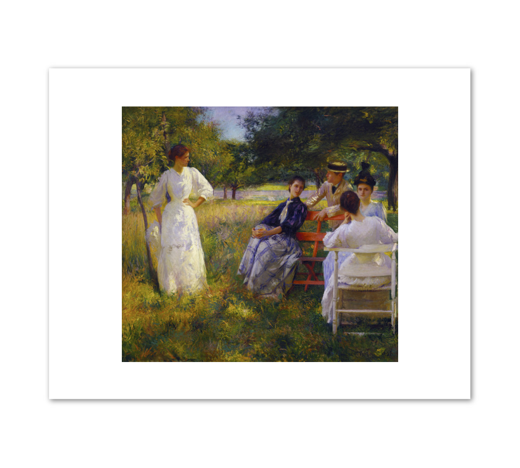 Edmund Tarbell, In the Orchard, 1891, Fine Art Prints in various sizes by Museums.Co
