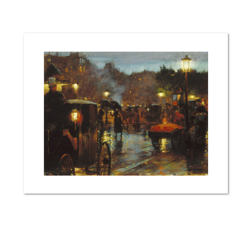 Charles Courtney Curran, Paris at Night, 1889, Fine Art Prints in various sizes by Museums.Co