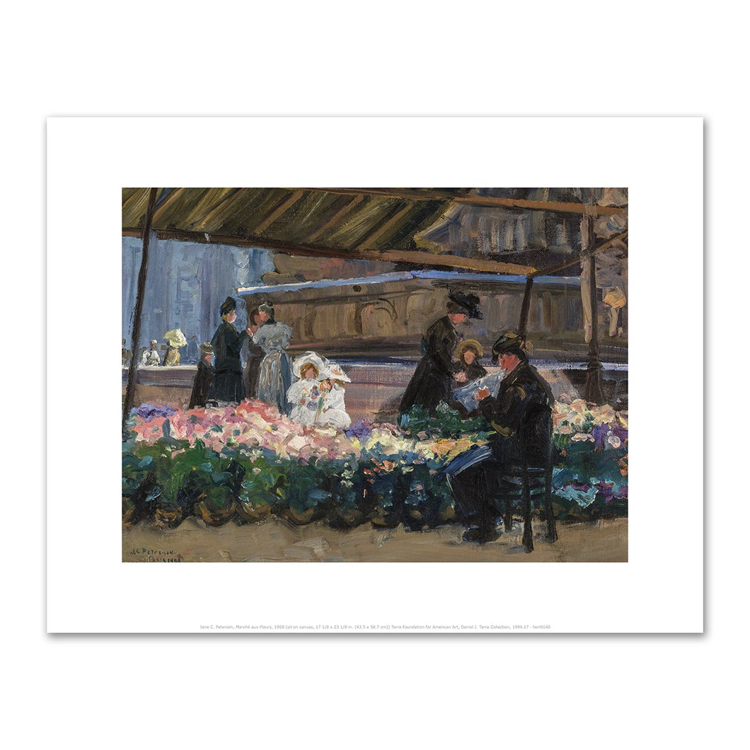 Jane Peterson, Marché aux Fleurs, art prints in various sizes by 2020ArtSolutions