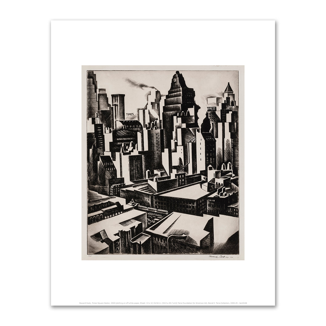 Howard Cook, Times Square Sector, 1930, Fine Art Prints in various sizes by Museums.Co