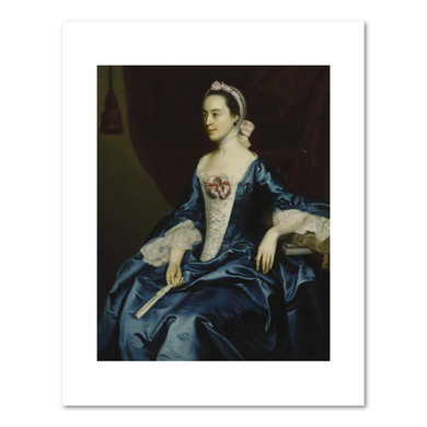 John Singleton Copley, Portrait of a Lady in a Blue Dress, 1763, Fine Art Prints in various sizes by Museums.Co