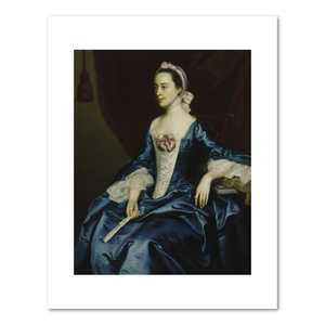 John Singleton Copley, Portrait of a Lady in a Blue Dress, 1763, Fine Art Prints in various sizes by Museums.Co