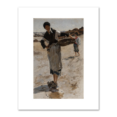 John Singer Sargent, Breton Girl with a Basket, Study for “En route pour la pêche” and “Fishing for Oysters at Cancale”, 1877, Terra Foundation for American Art. Fine Art Prints in various sizes by Museums.Co