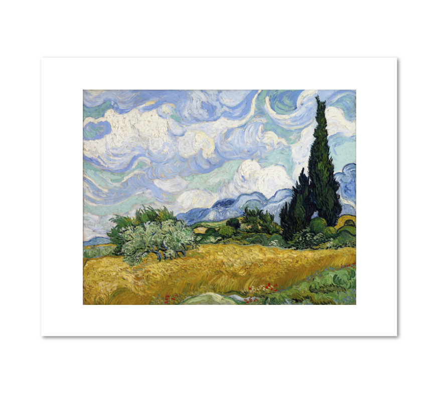 Vincent van Gogh, Wheat Field with Cypresses, 1889, Fine Art Prints in various sizes by Museums.Co