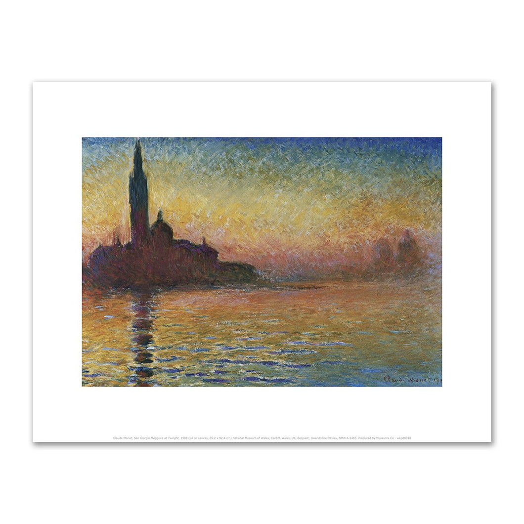 San Giorgio Maggiore at Twilight by Claude Monet