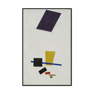 Kazimir Malevich, Painterly Realism of a Football Player - Color Masses in the 4th Dimension, Framed art prints in black frame by Museums.Co