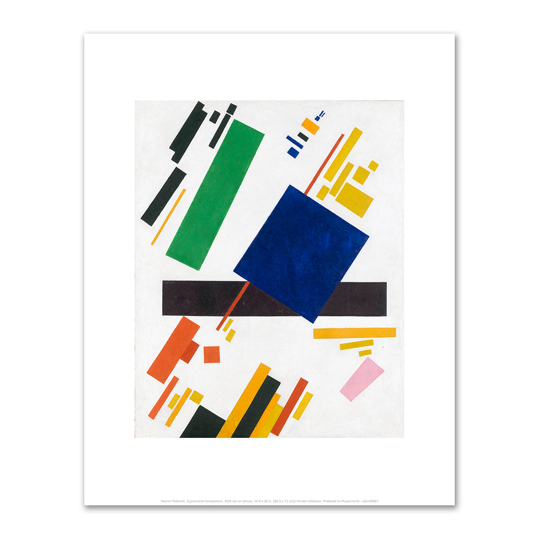 Kazimir Malevich, Suprematist Composition, 1916, Private Collection. Fine Art Prints in various sizes by Museums.Co