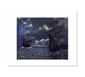 Claude Monet, A Seascape, Shipping by Moonlight, about 1864, Fine Art Prints in various sizes by Museums.Co
