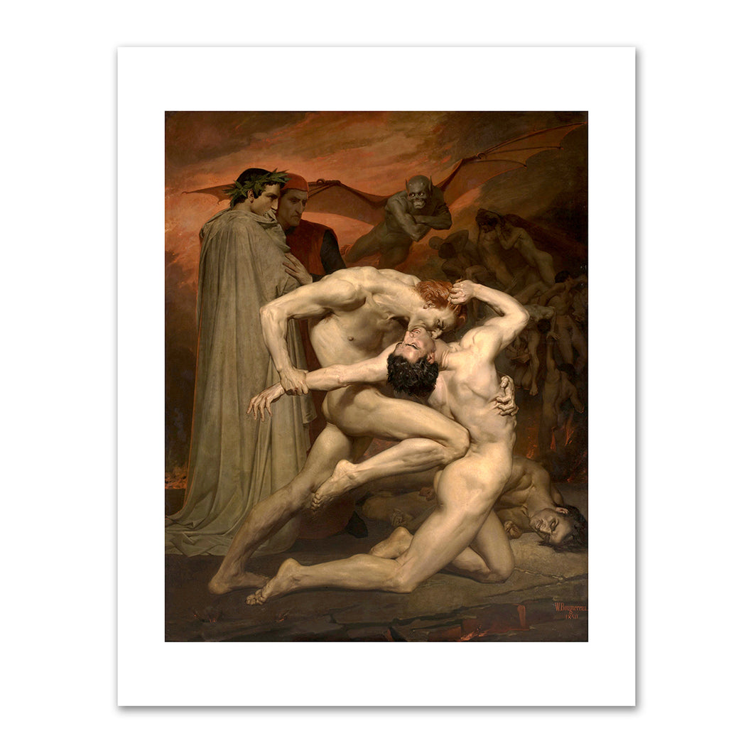 William-Adolphe Bouguereau, Dante and Virgil in Hell, 1850, Musee d'Orsay. Fine Art Prints in various sizes by Museums.Co