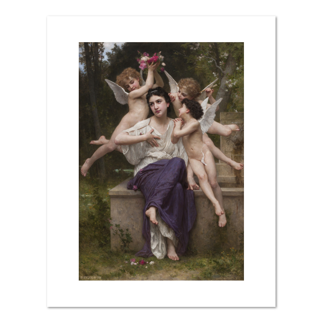 William-Adolphe Bouguereau, A Dream of Spring, 1901, Fine Art Prints in various sizes from Museums.Co