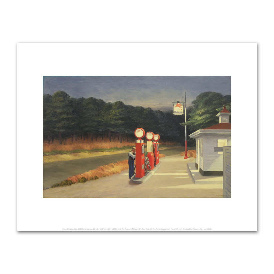 Edward Hopper, Gas, 1940, Fine Art Prints in various sizes by Museums.Co