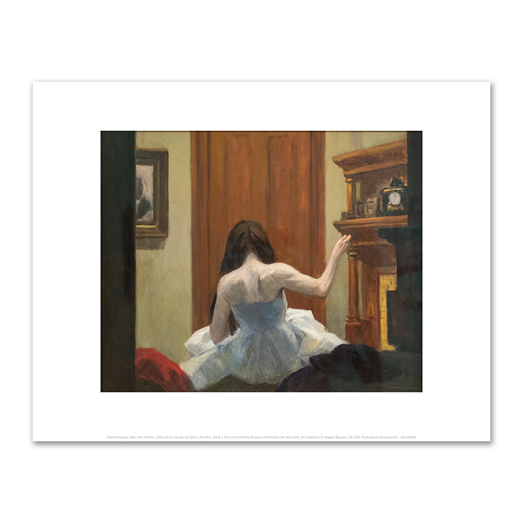 Edward Hopper, New York Interior, 1921, Fine Art Prints in various sizes by Museums.Co