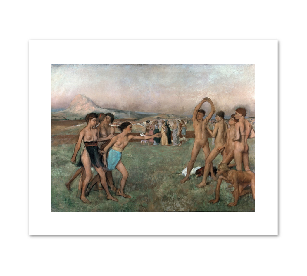 Edgar Degas, Young Spartans exercising, c. 1860, Fine Art Prints in various sizes by Museums.Co